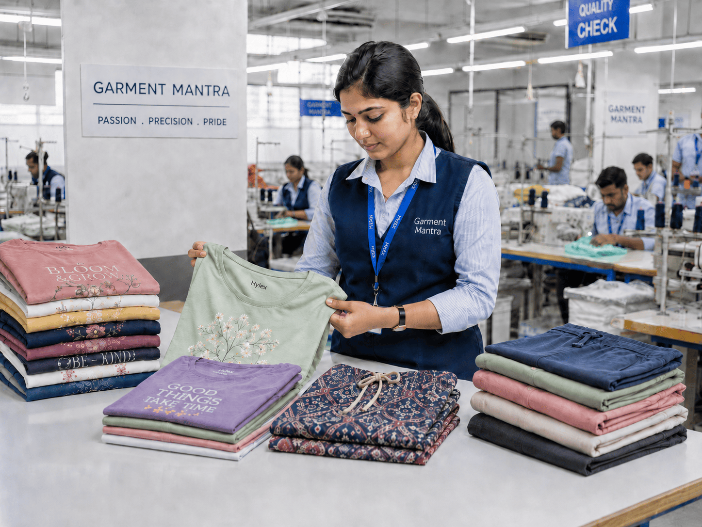 Garment team at work