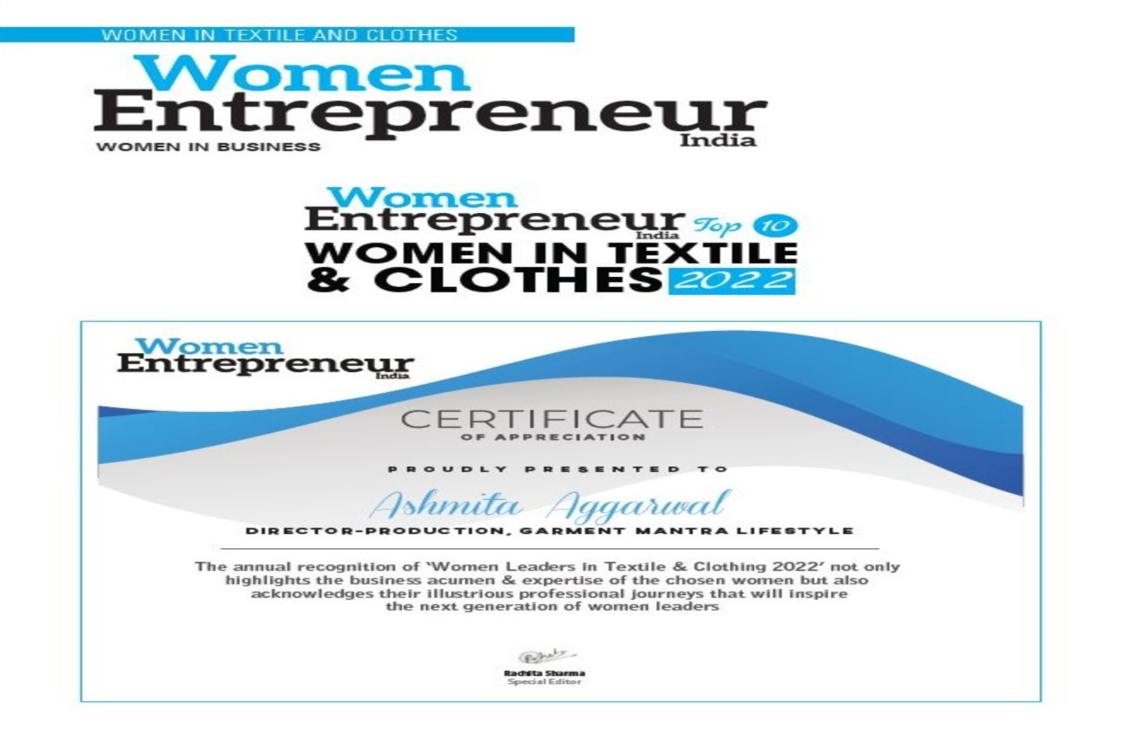Top 10 Women Entrepreneur in Textile and Clothes