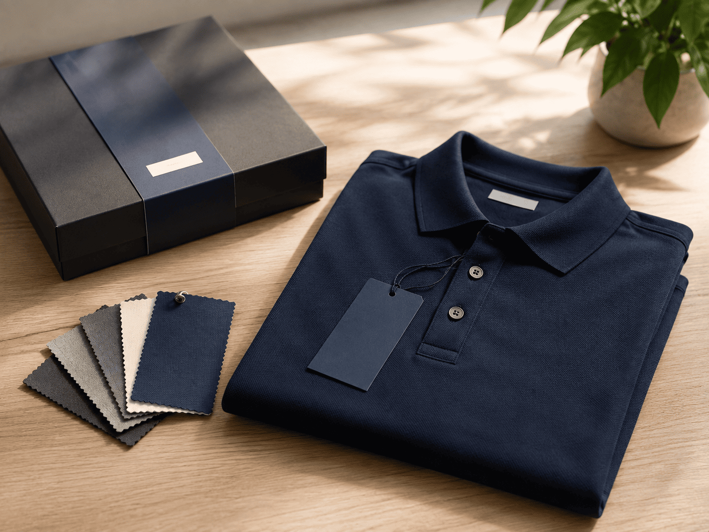Branded corporate apparel and packaging presentation