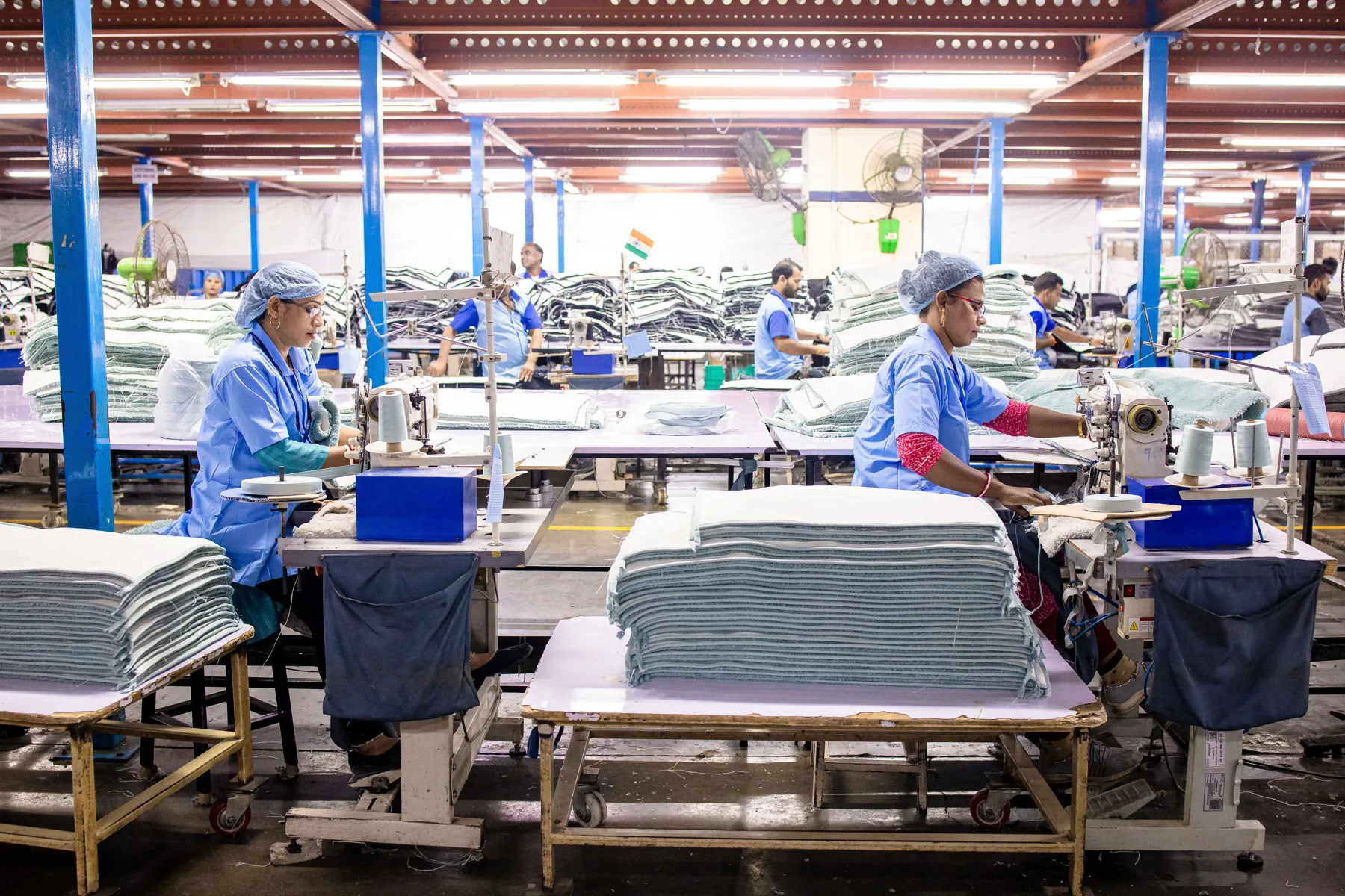 Garment production floor
